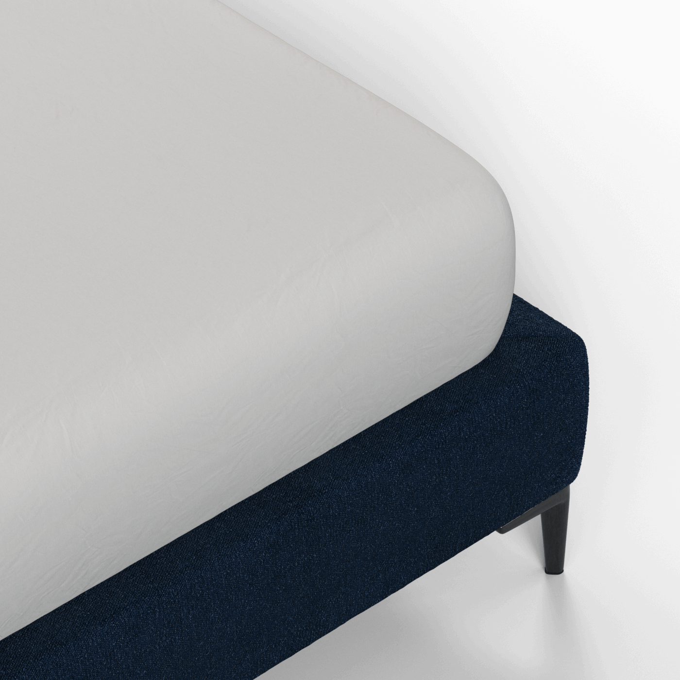 Abbey Uphlostered Bed with Structured Headboard and Refined Lines