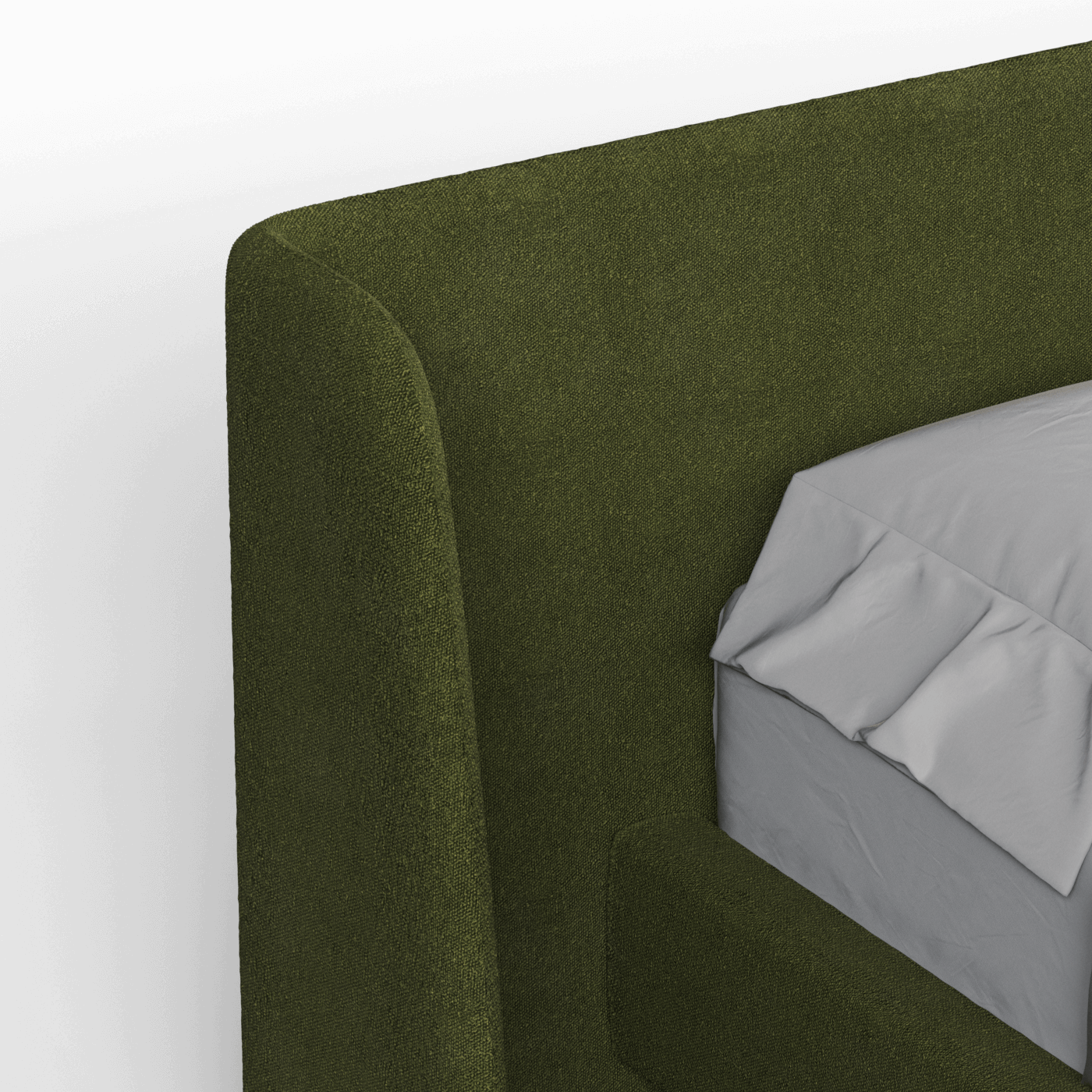 Abbey Uphlostered Bed with Structured Headboard and Refined Lines