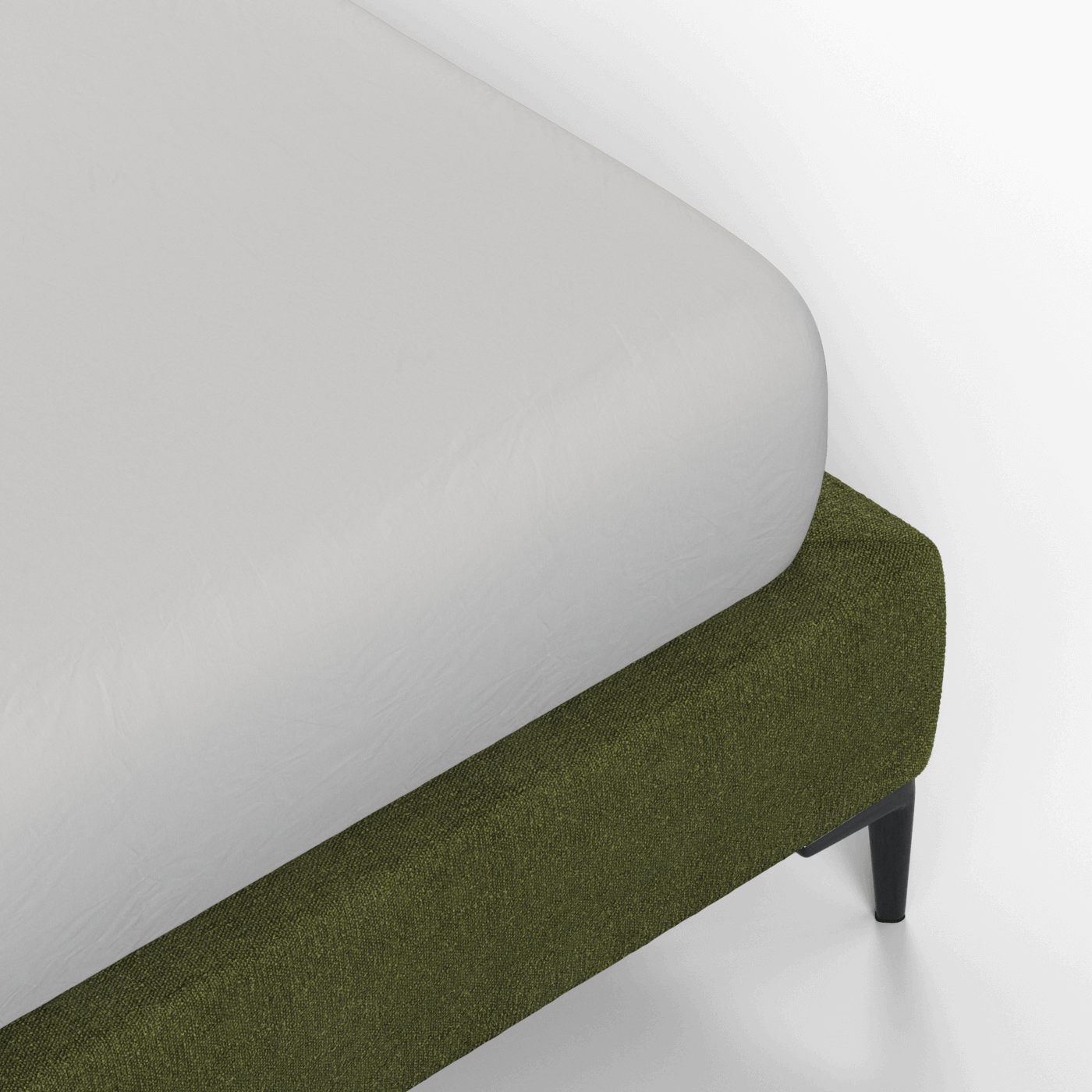 Abbey Uphlostered Bed with Structured Headboard and Refined Lines