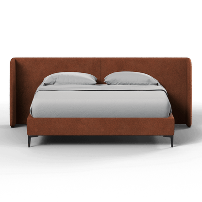 Abbey Uphlostered Bed with Structured Headboard and Refined Lines