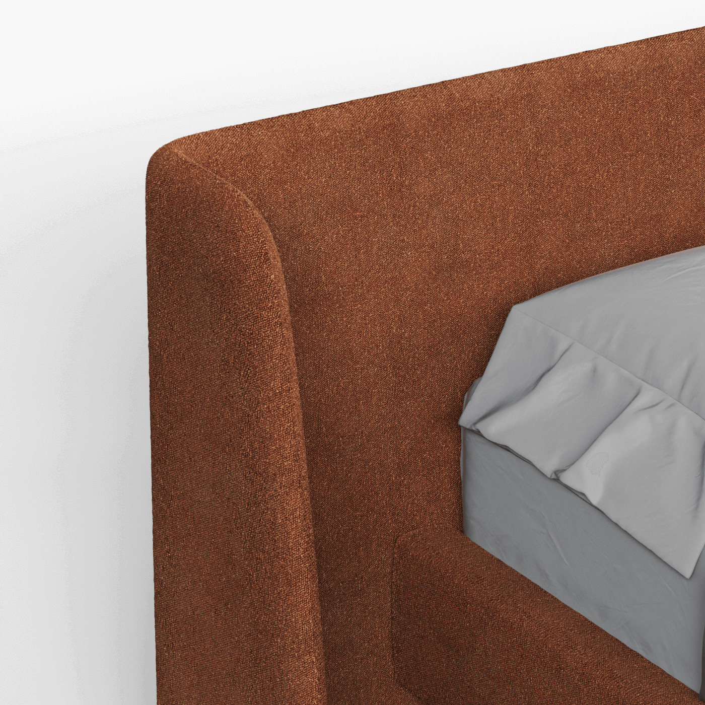 Abbey Uphlostered Bed with Structured Headboard and Refined Lines