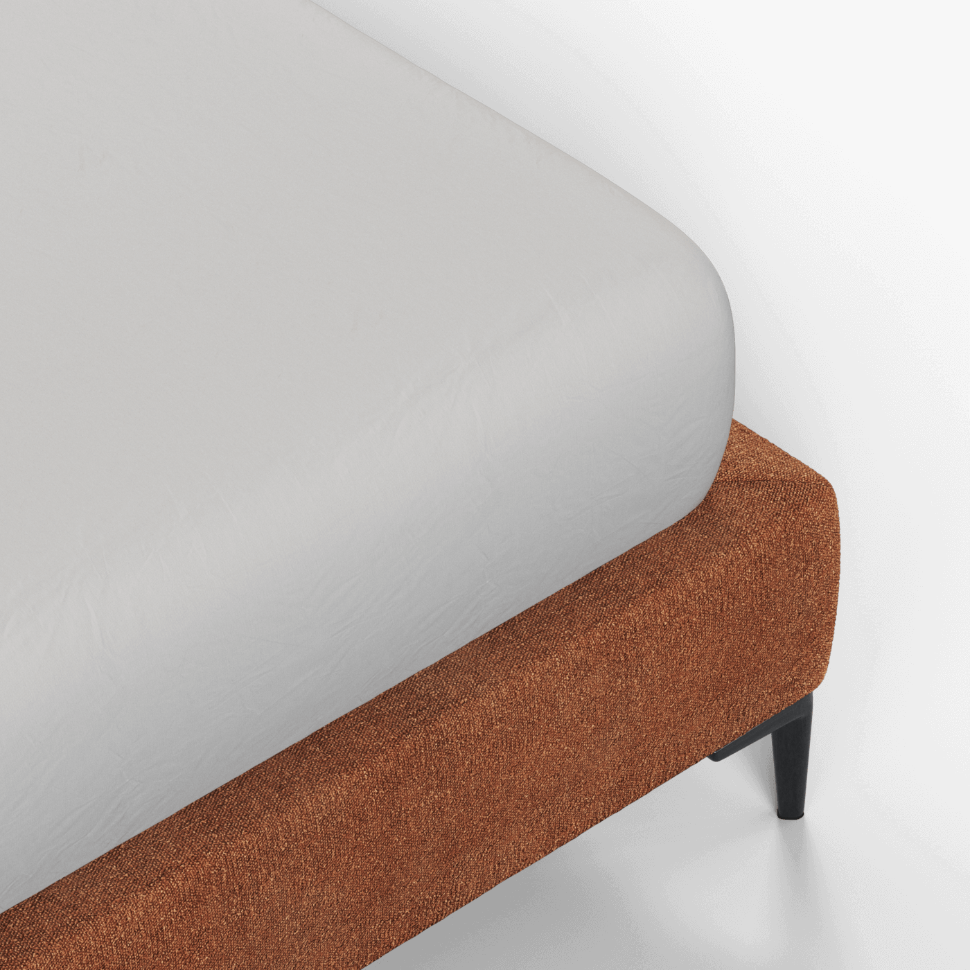 Abbey Uphlostered Bed with Structured Headboard and Refined Lines