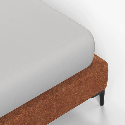 Abbey Uphlostered Bed with Structured Headboard and Refined Lines