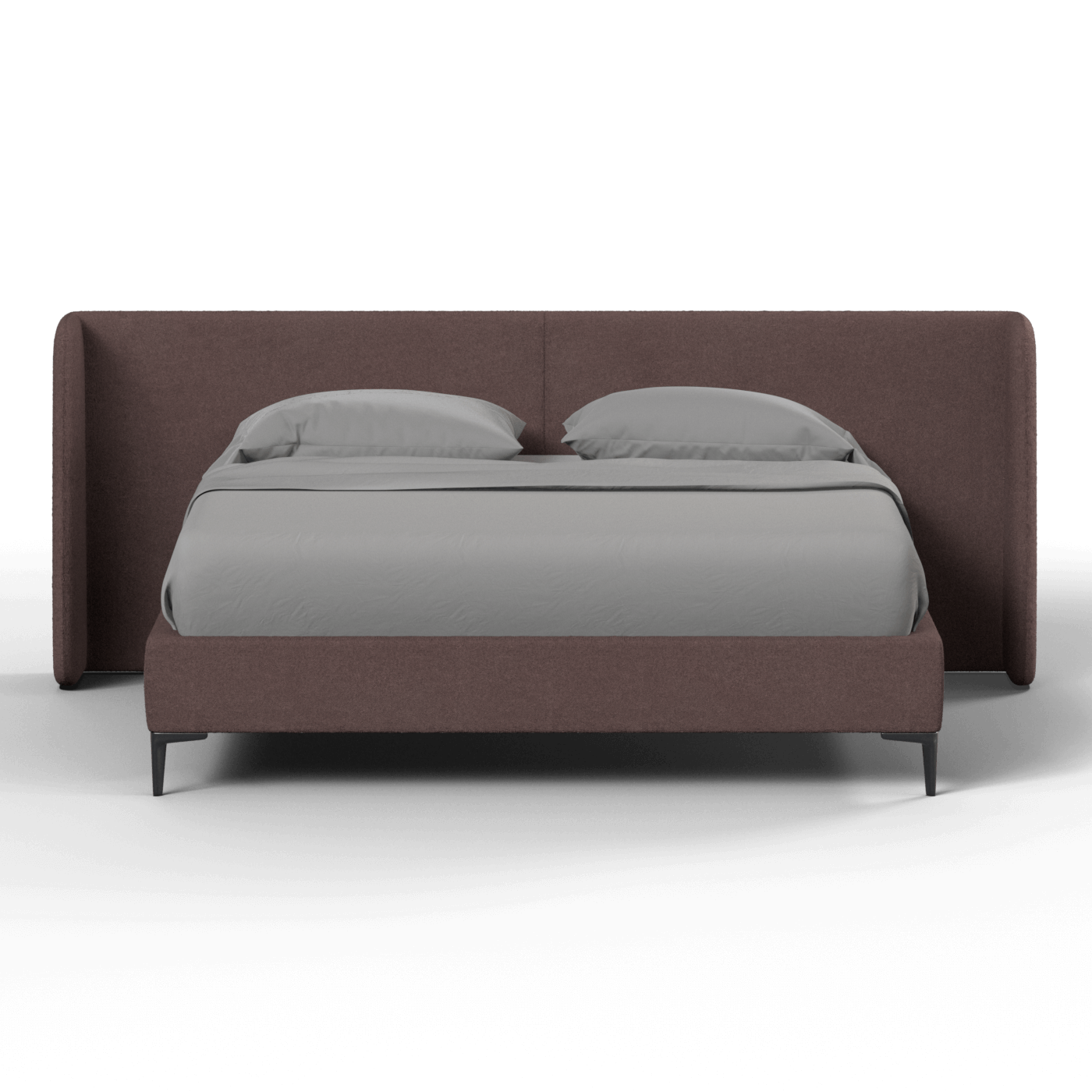 Abbey Uphlostered Bed with Structured Headboard and Refined Lines