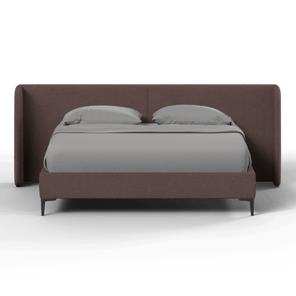 Abbey Uphlostered Bed with Structured Headboard and Refined Lines