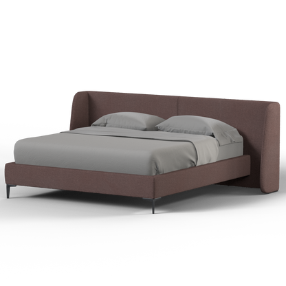 Abbey Uphlostered Bed with Structured Headboard and Refined Lines
