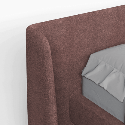 Abbey Uphlostered Bed with Structured Headboard and Refined Lines
