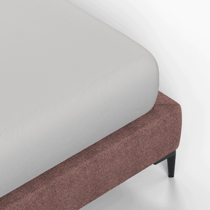 Abbey Uphlostered Bed with Structured Headboard and Refined Lines