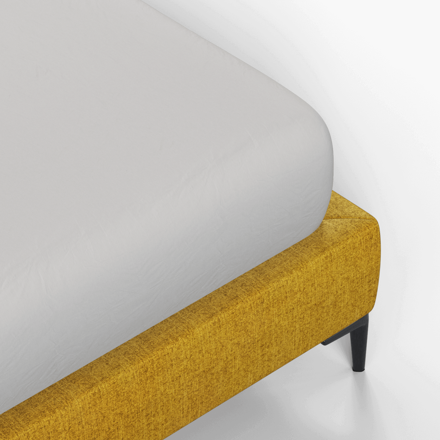 Abbey Uphlostered Bed with Structured Headboard and Refined Lines