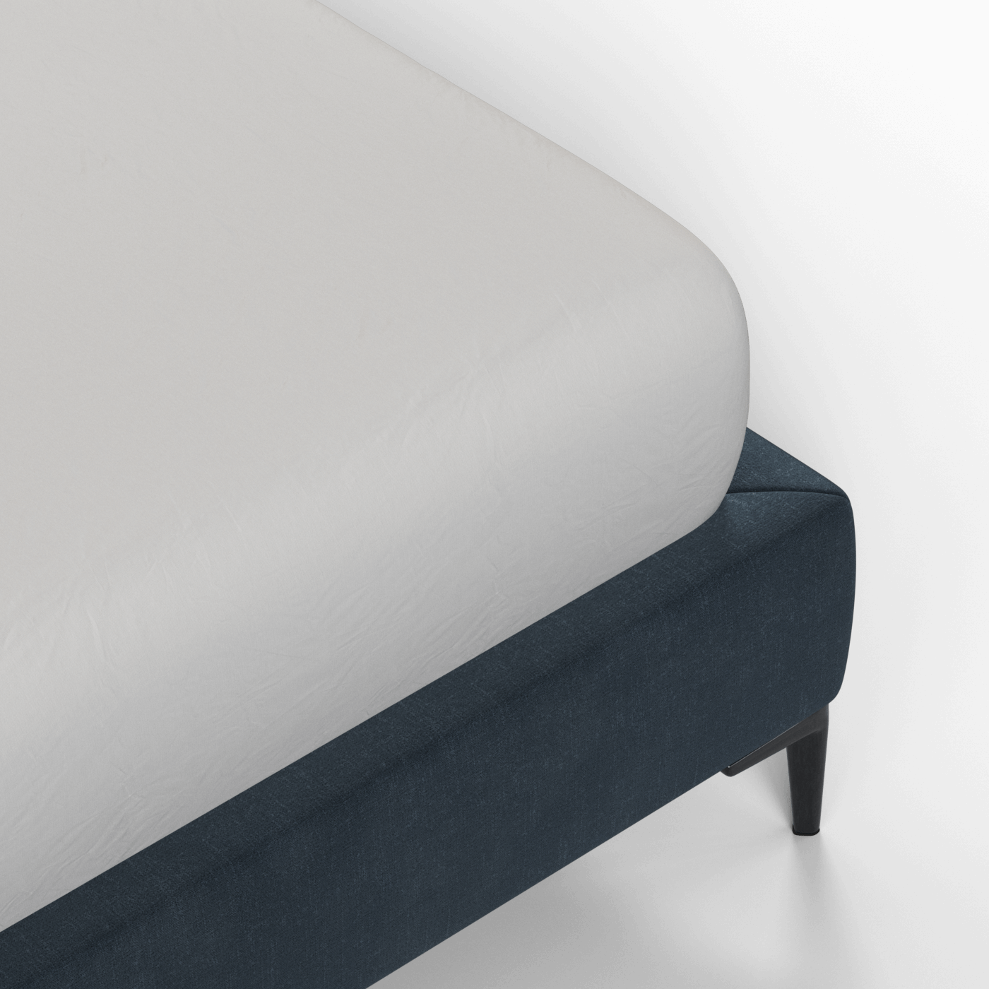 Abbey Uphlostered Bed with Structured Headboard and Refined Lines