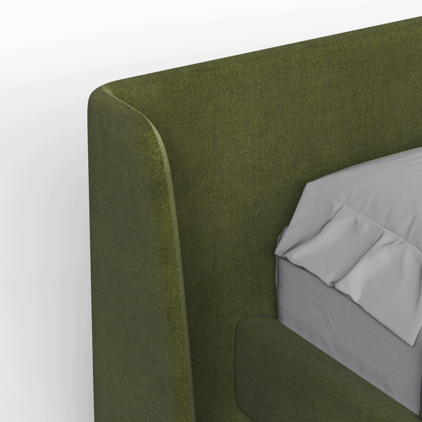 Abbey Uphlostered Bed with Structured Headboard and Refined Lines