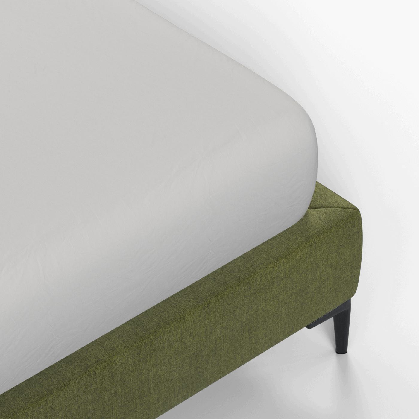 Abbey Uphlostered Bed with Structured Headboard and Refined Lines