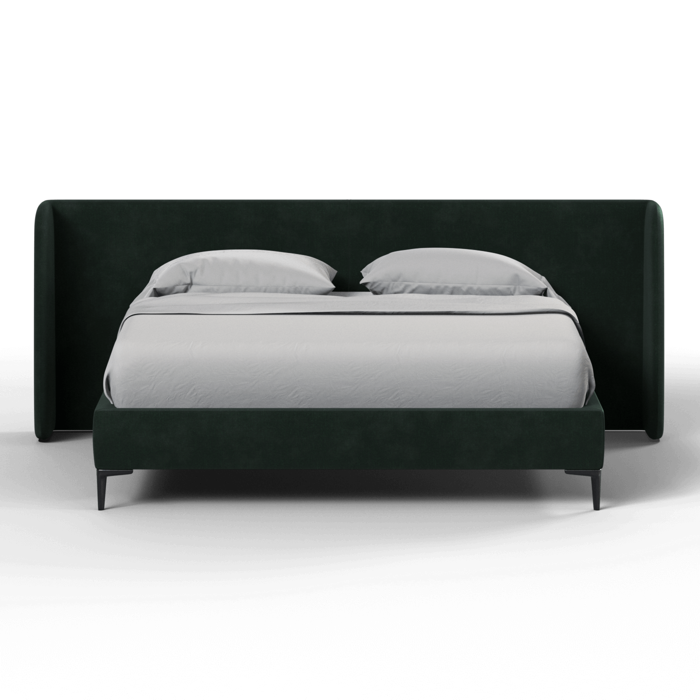 Abbey Uphlostered Bed with Structured Headboard and Refined Lines