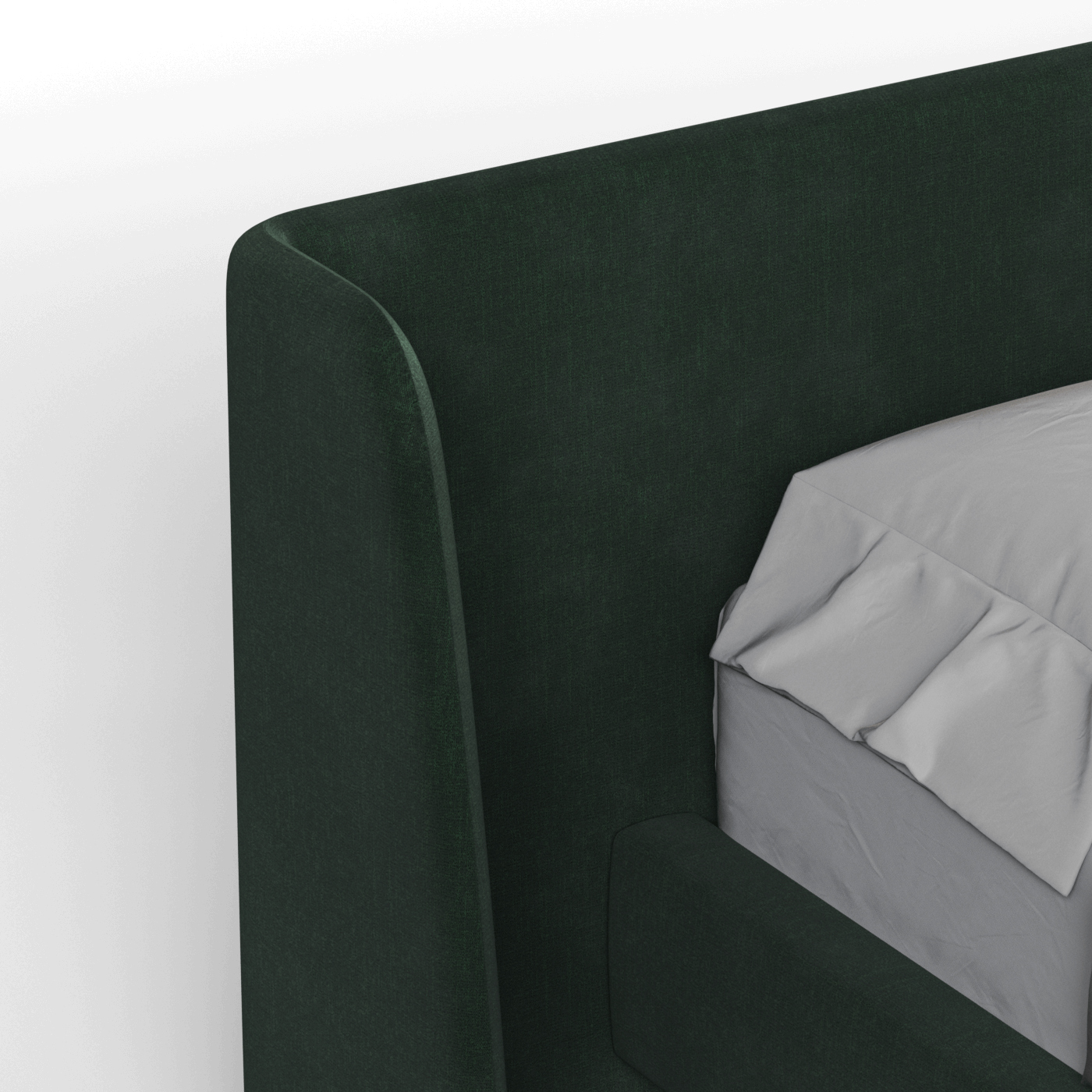 Abbey Uphlostered Bed with Structured Headboard and Refined Lines