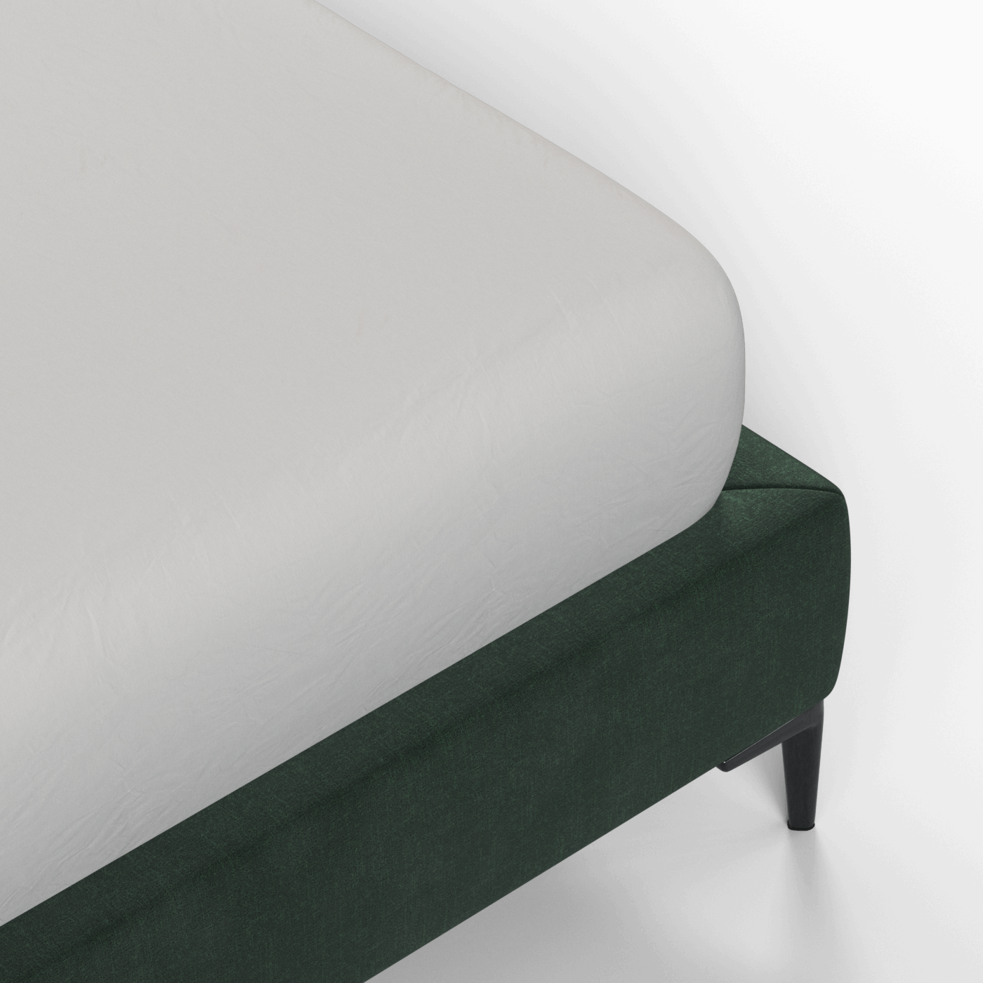 Abbey Uphlostered Bed with Structured Headboard and Refined Lines
