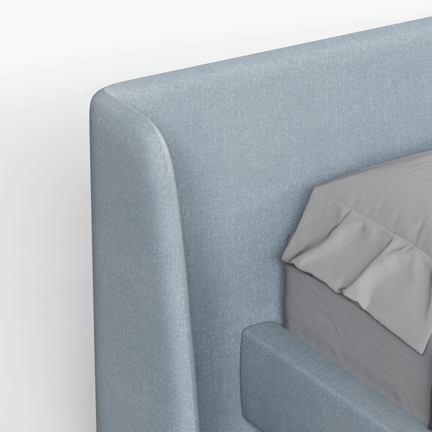 Abbey Uphlostered Bed with Structured Headboard and Refined Lines