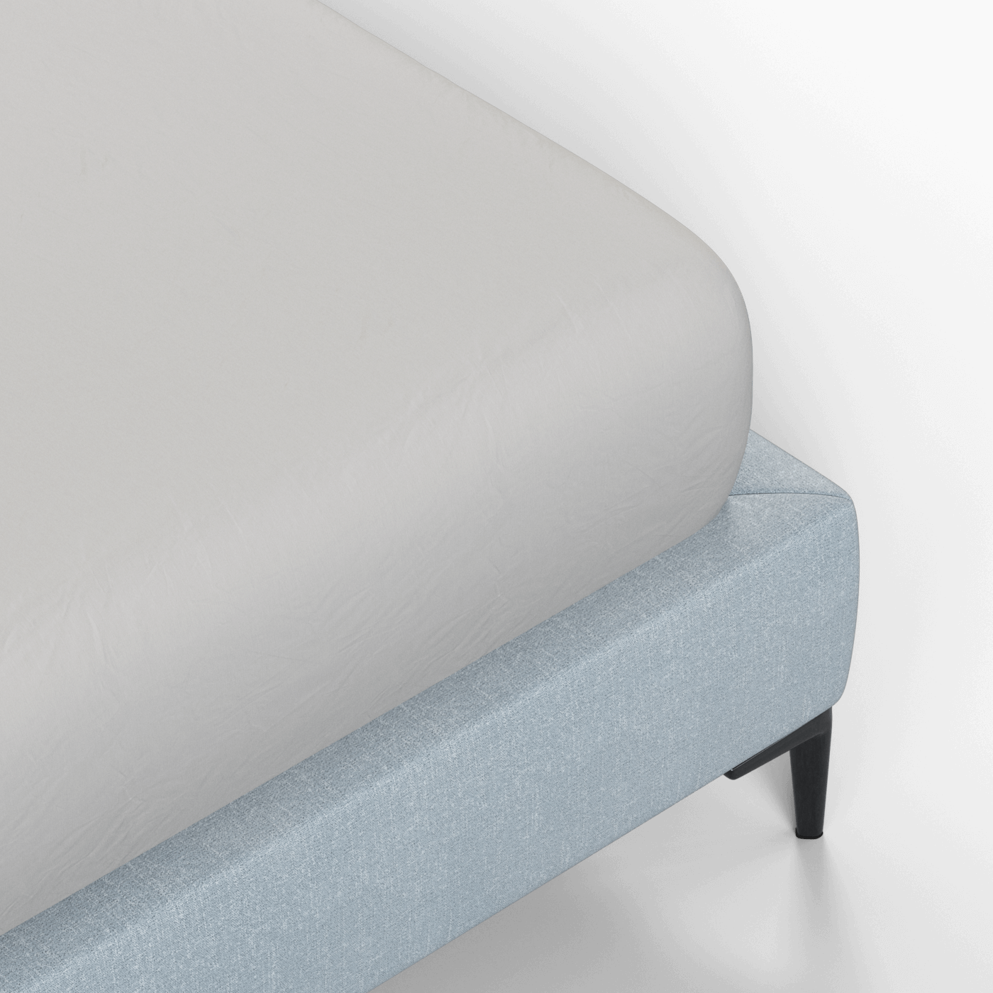 Abbey Uphlostered Bed with Structured Headboard and Refined Lines