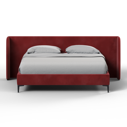 Abbey Uphlostered Bed with Structured Headboard and Refined Lines