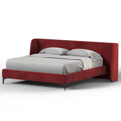 Abbey Uphlostered Bed with Structured Headboard and Refined Lines