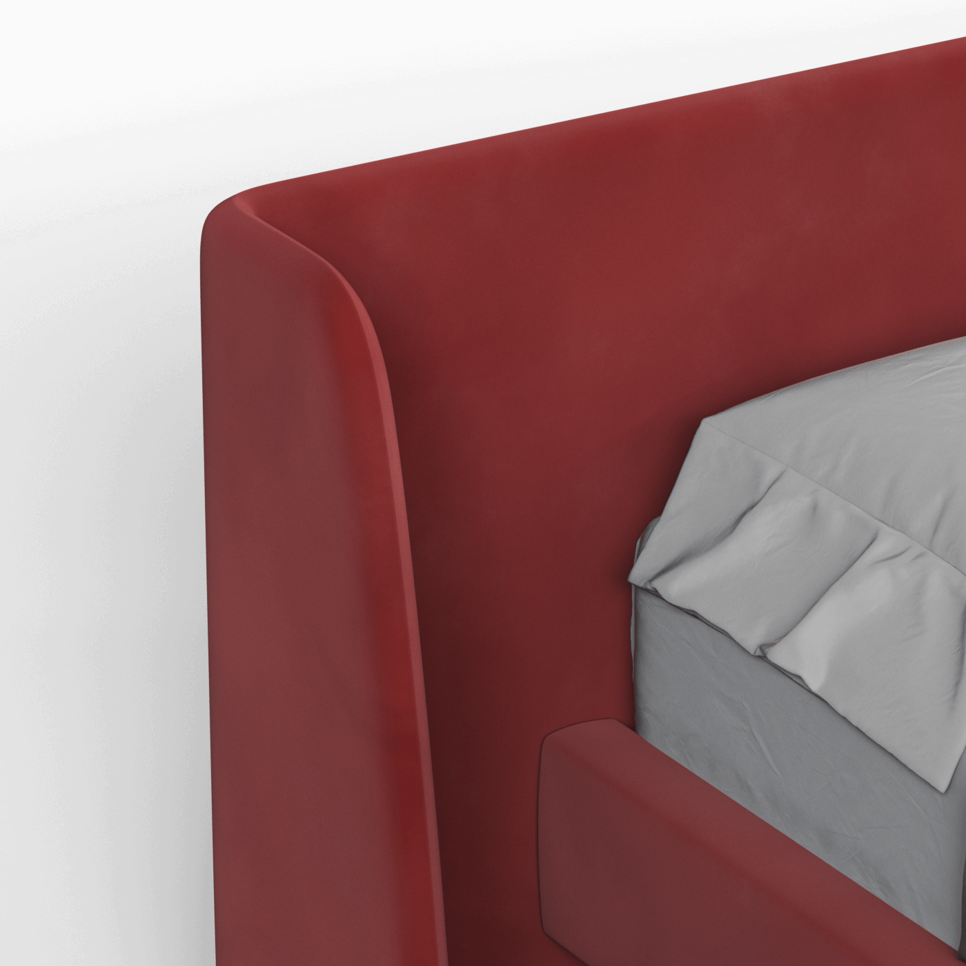 Abbey Uphlostered Bed with Structured Headboard and Refined Lines
