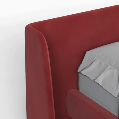 Abbey Uphlostered Bed with Structured Headboard and Refined Lines