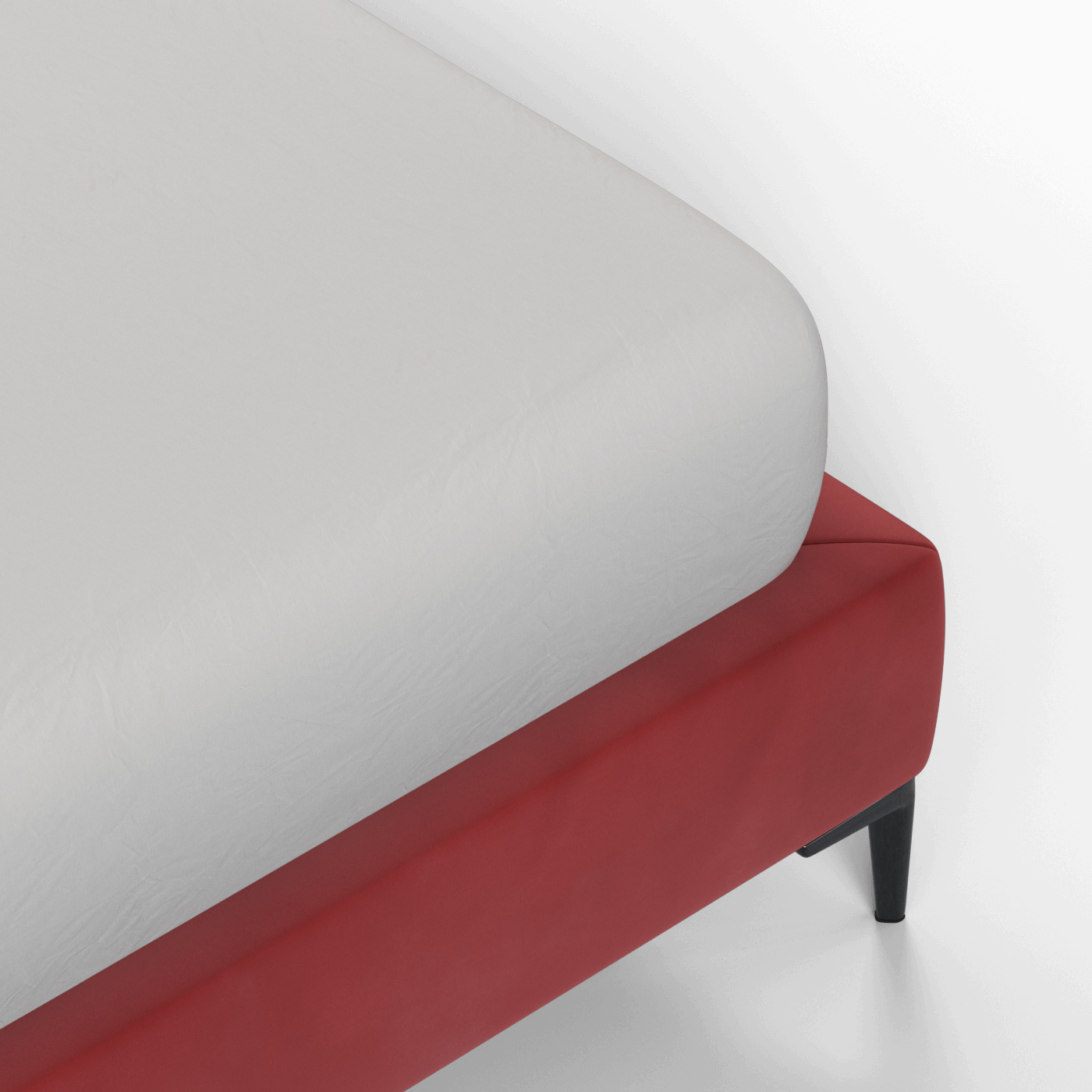 Abbey Uphlostered Bed with Structured Headboard and Refined Lines
