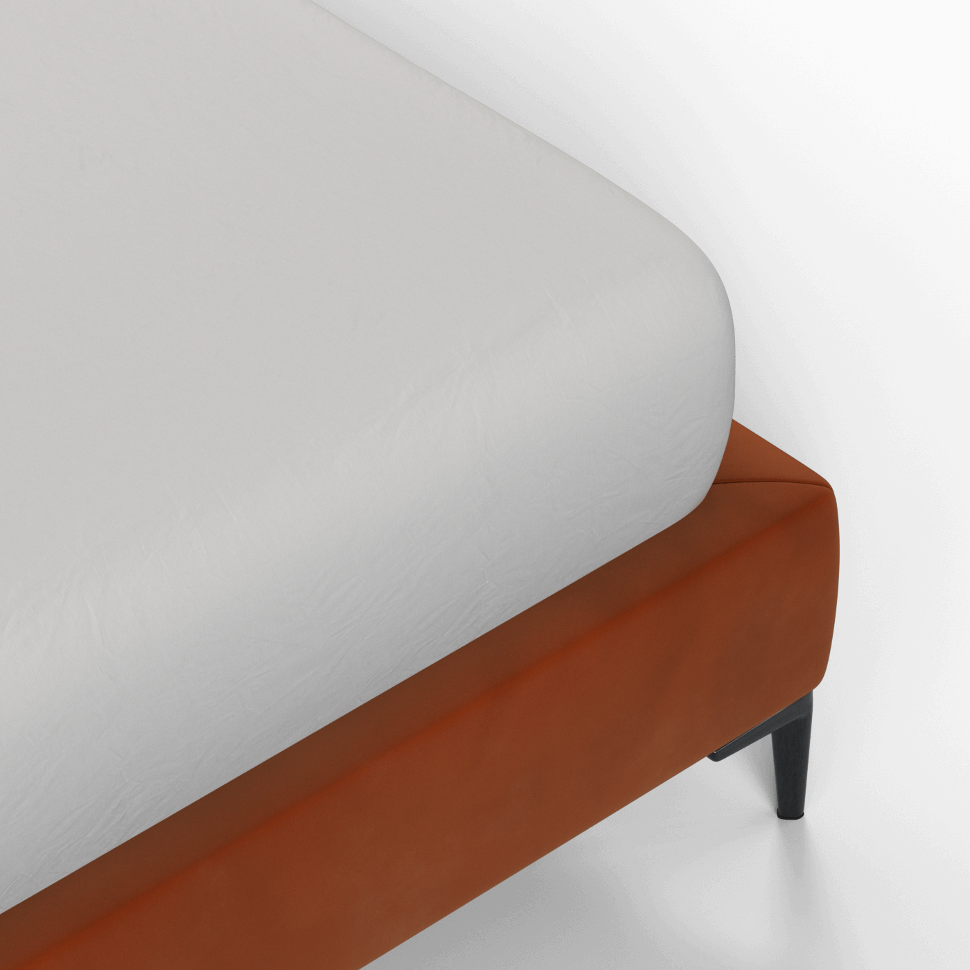 Abbey Uphlostered Bed with Structured Headboard and Refined Lines