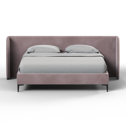 Abbey Uphlostered Bed with Structured Headboard and Refined Lines