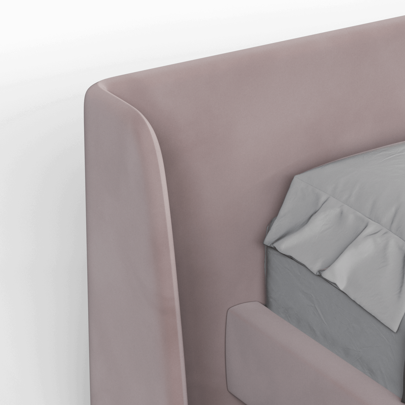 Abbey Uphlostered Bed with Structured Headboard and Refined Lines