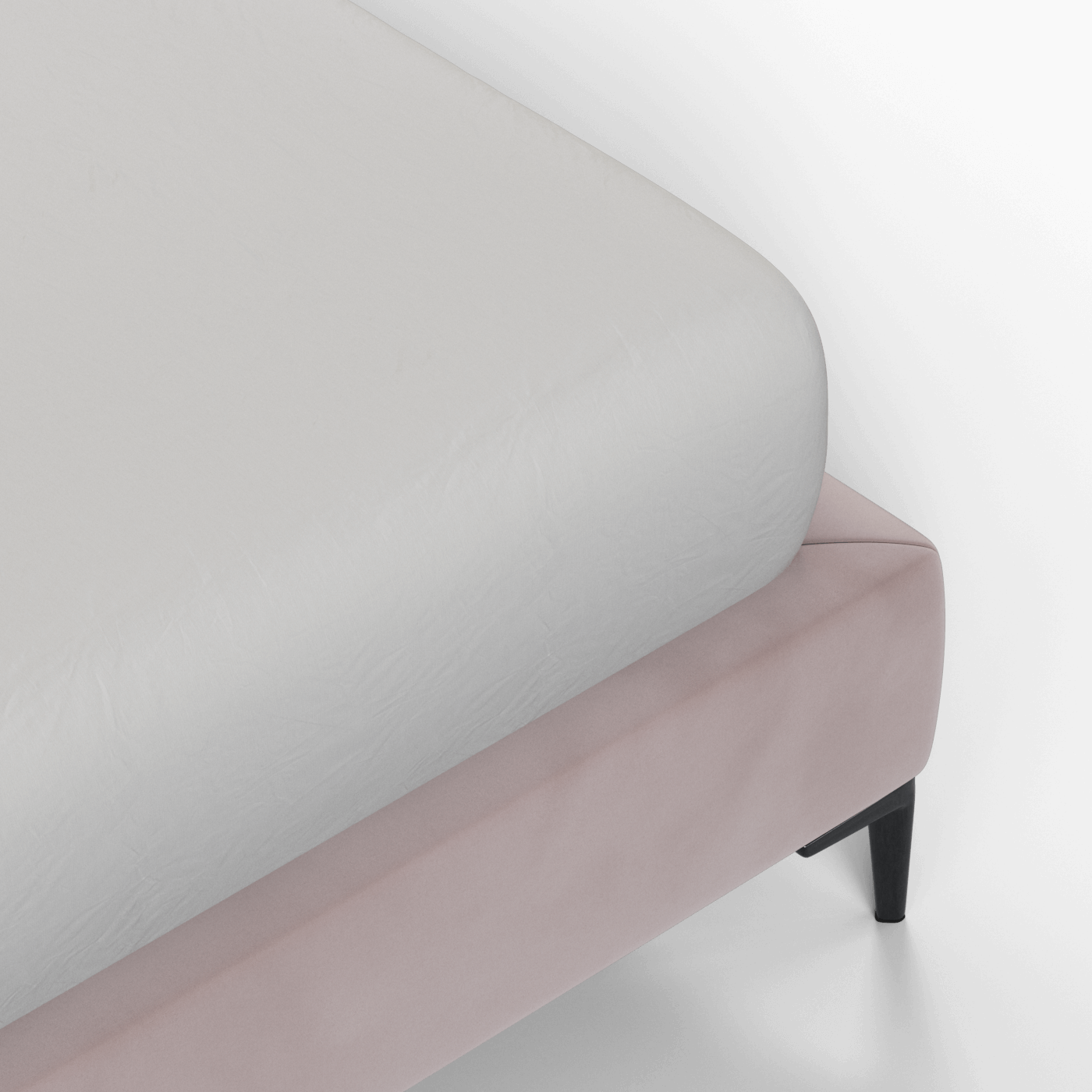 Abbey Uphlostered Bed with Structured Headboard and Refined Lines