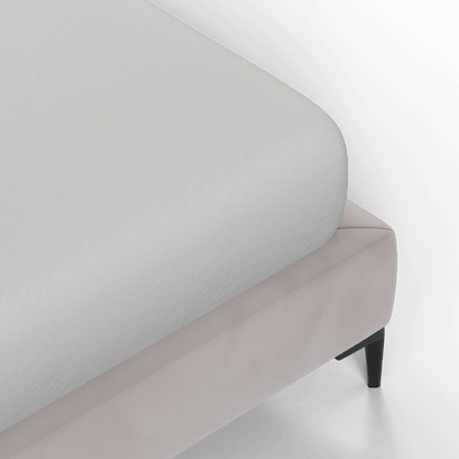 Abbey Uphlostered Bed with Structured Headboard and Refined Lines