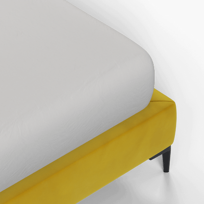 Abbey Uphlostered Bed with Structured Headboard and Refined Lines