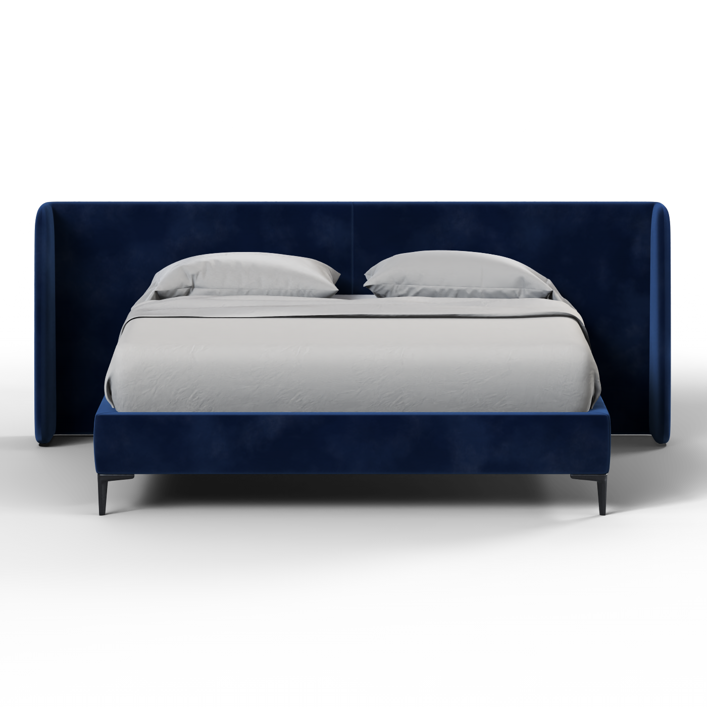 Abbey Uphlostered Bed with Structured Headboard and Refined Lines