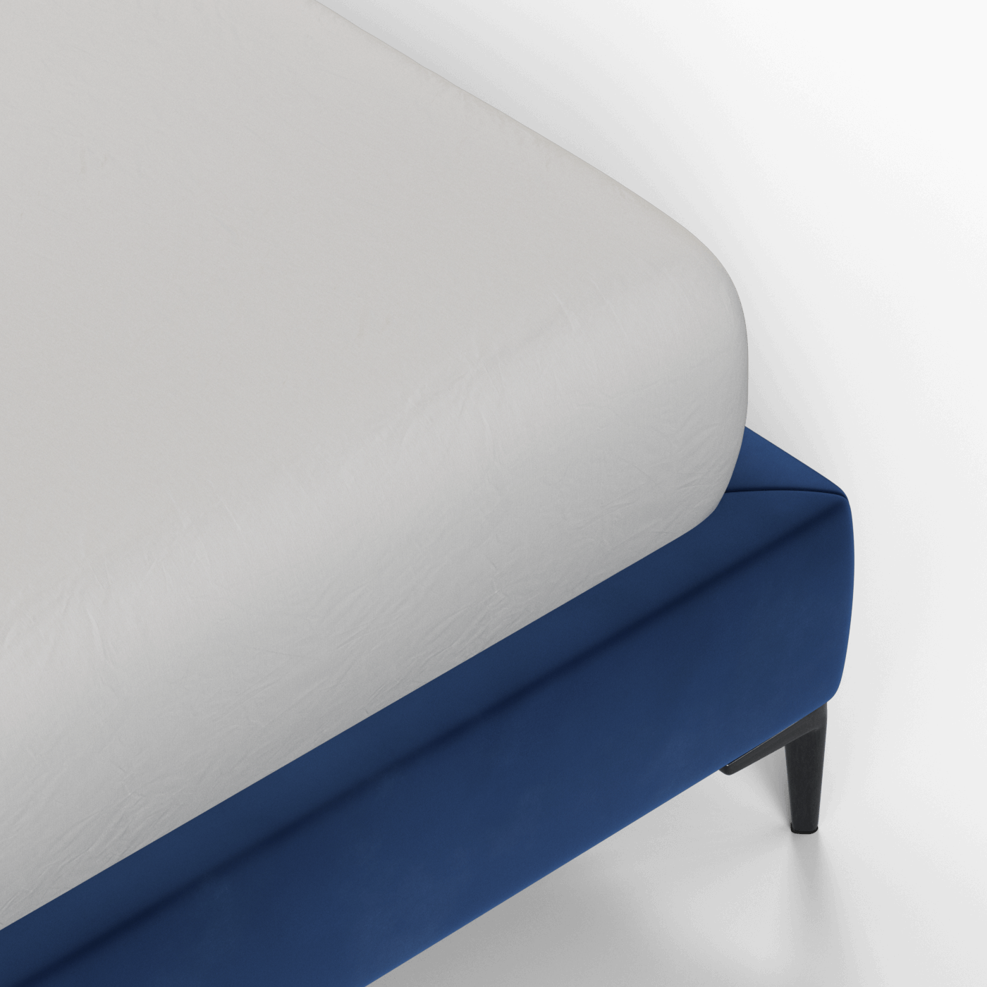 Abbey Uphlostered Bed with Structured Headboard and Refined Lines