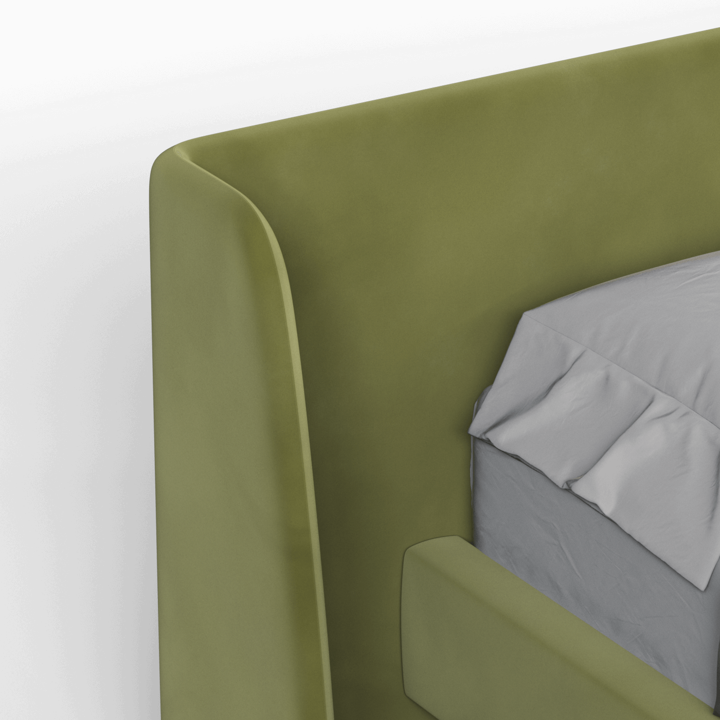 Abbey Uphlostered Bed with Structured Headboard and Refined Lines