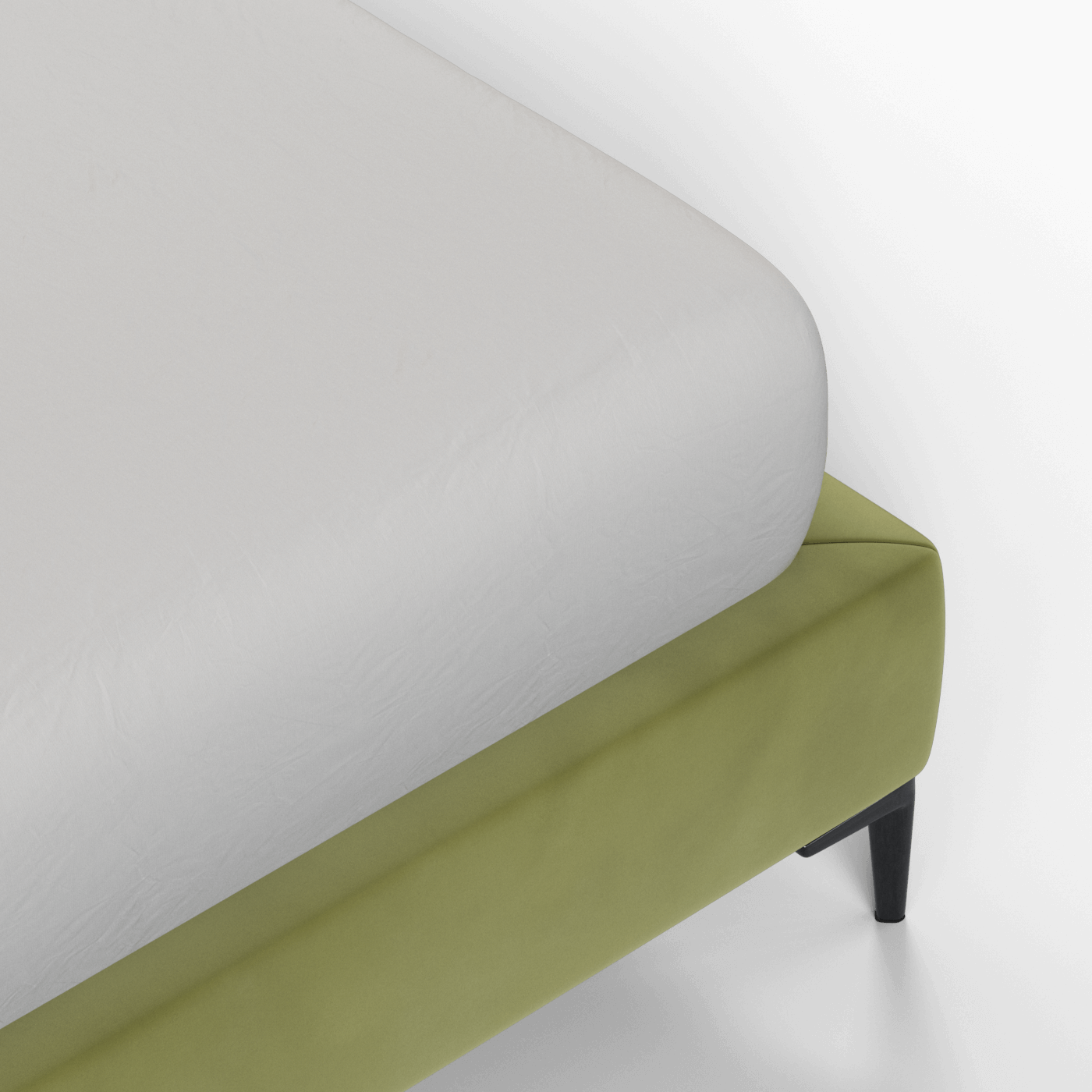 Abbey Uphlostered Bed with Structured Headboard and Refined Lines