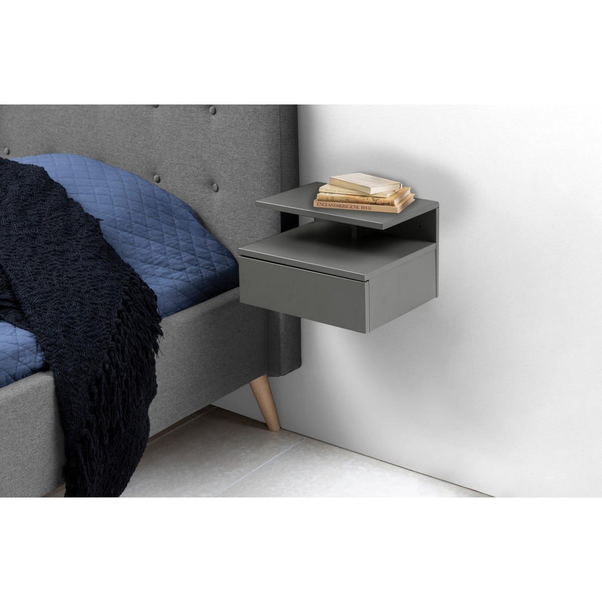 Bedside Table Ashlan - Grey