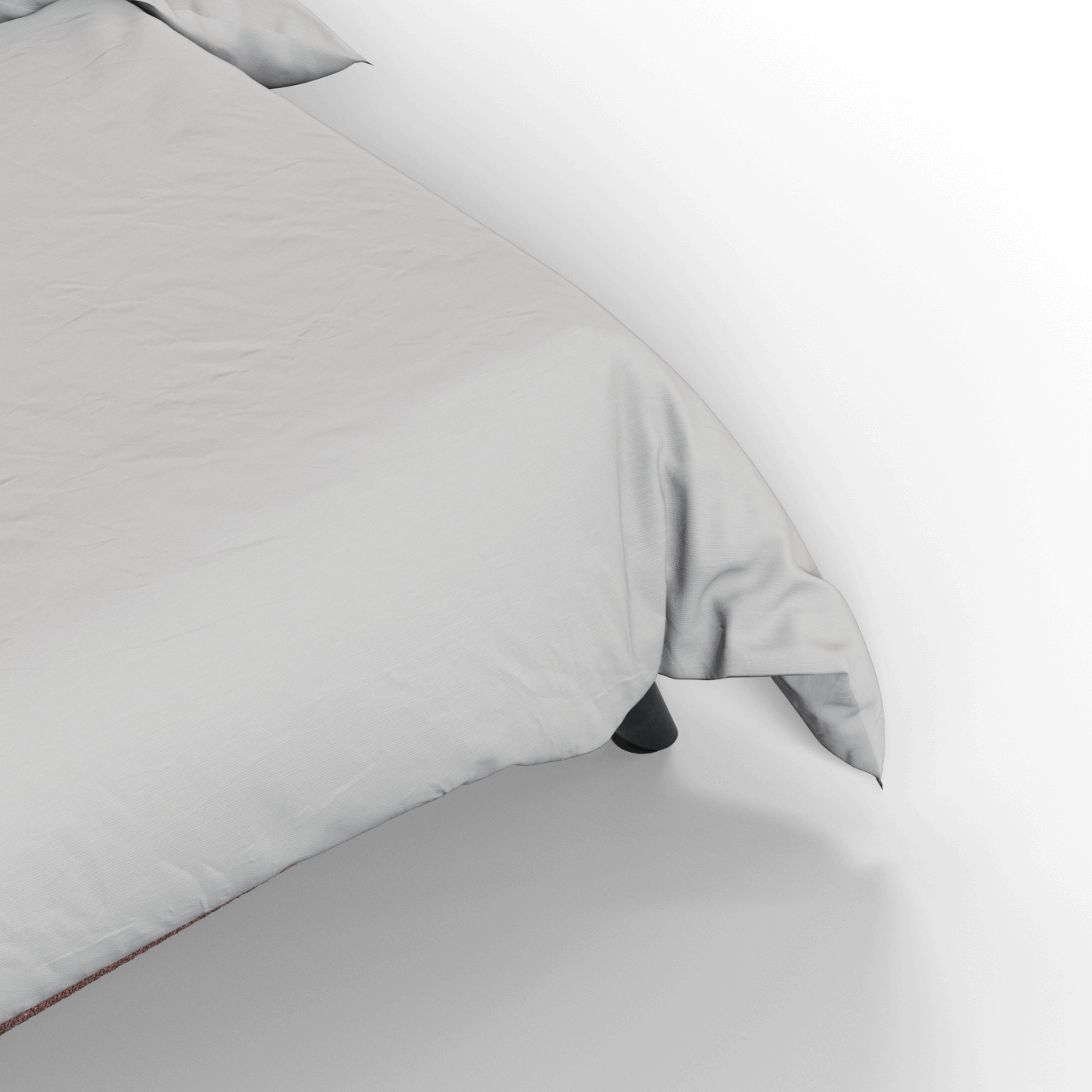 Evelina Curved Headboard Bed in Soft Upholstery