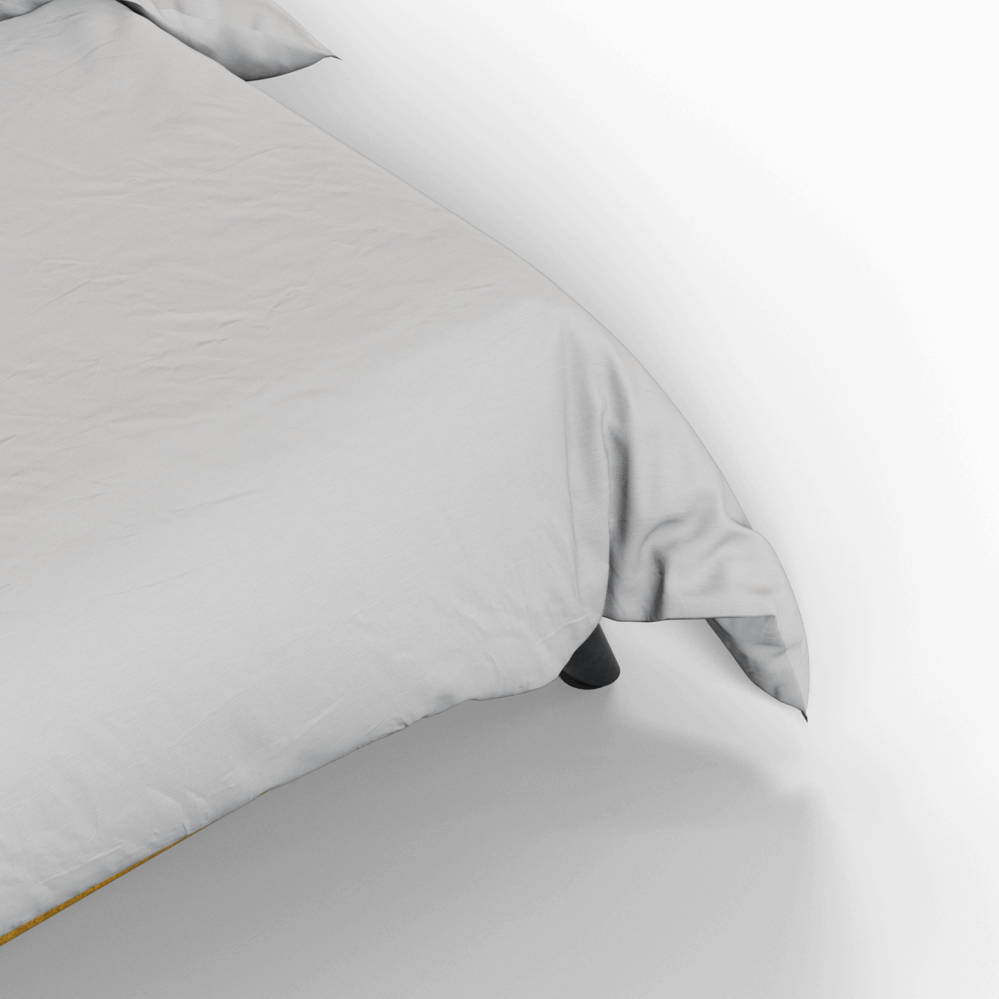 Evelina Curved Headboard Bed in Soft Upholstery