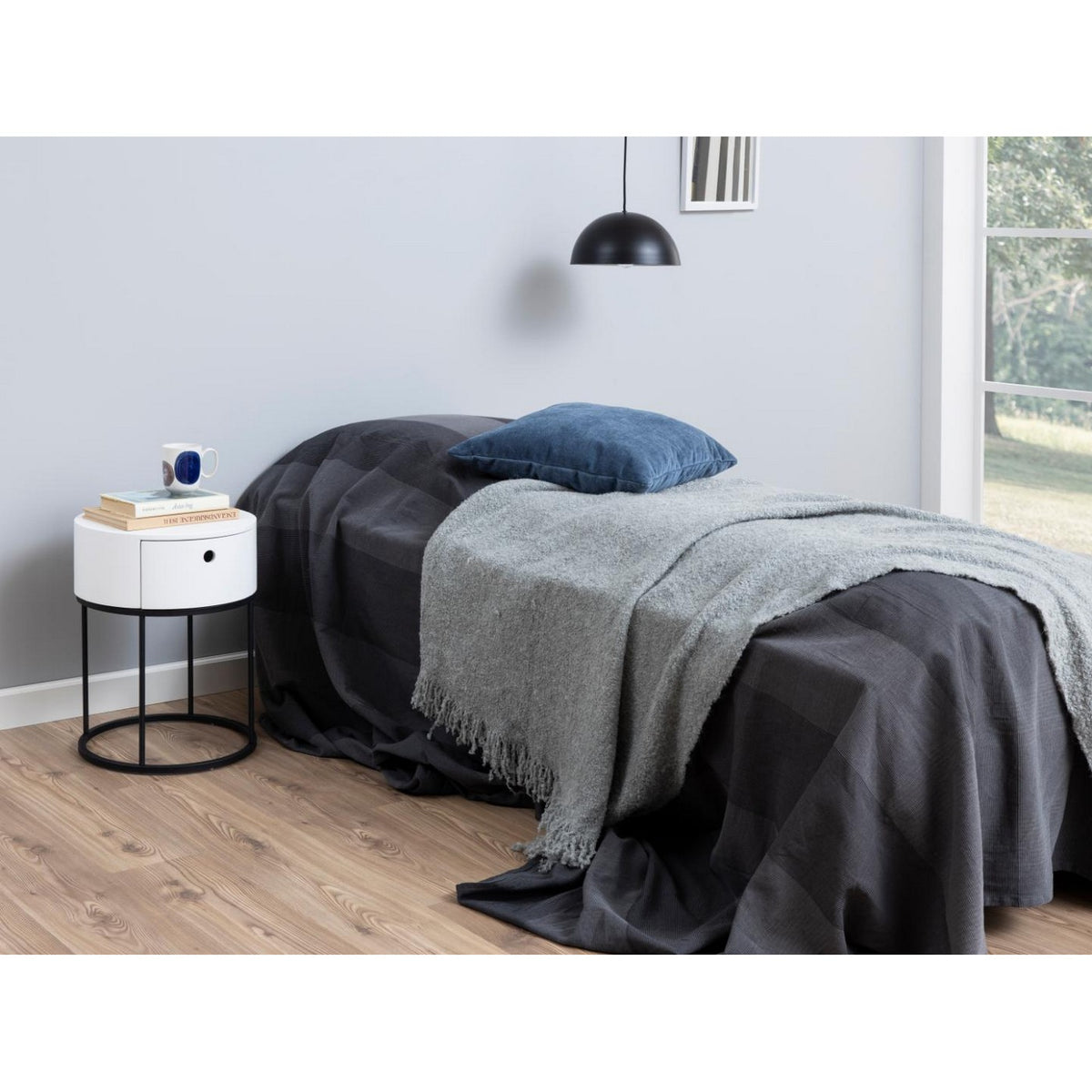 Bedside Table Polo - White