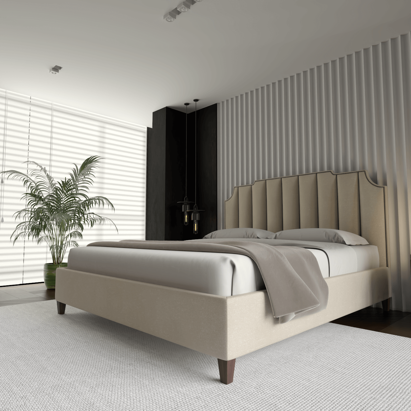 Gabriella Bed with High headboard