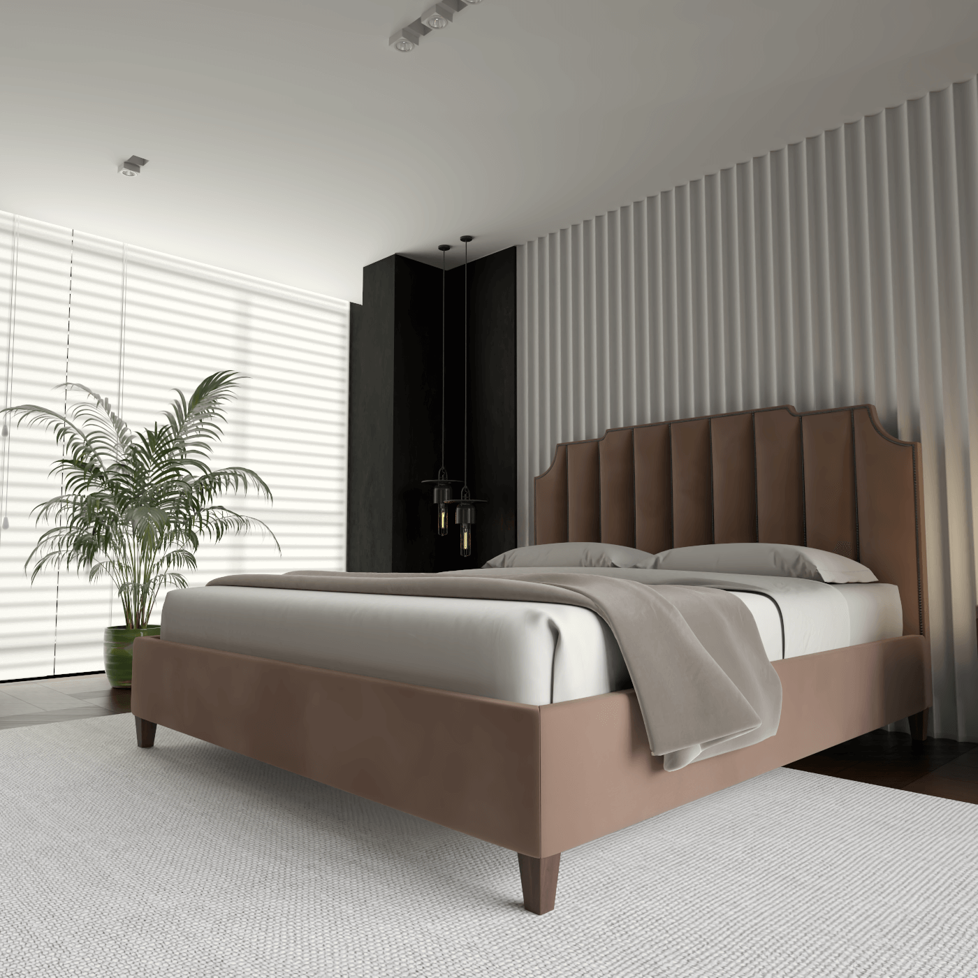 Gabriella Bed with High headboard
