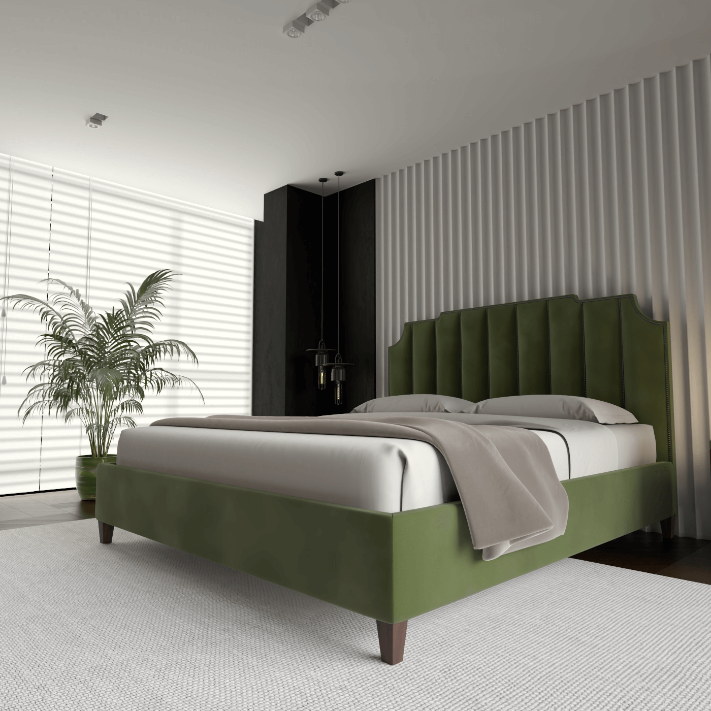 Gabriella Bed with High headboard