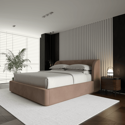 Giacomo Double Bed with Wide Panelled Headboard