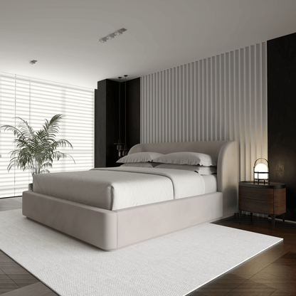 Giacomo Double Bed with Wide Panelled Headboard