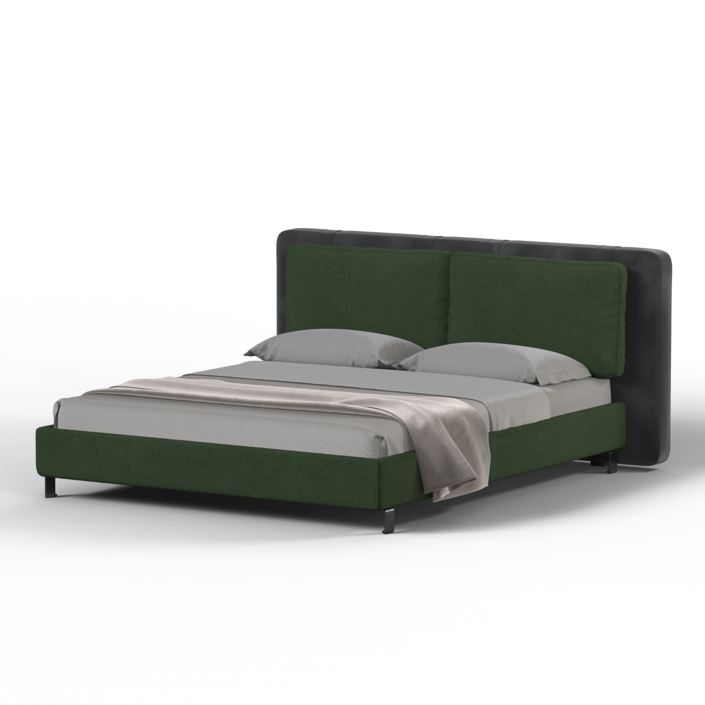 Giovanna Double Bed with Elegant Headboard