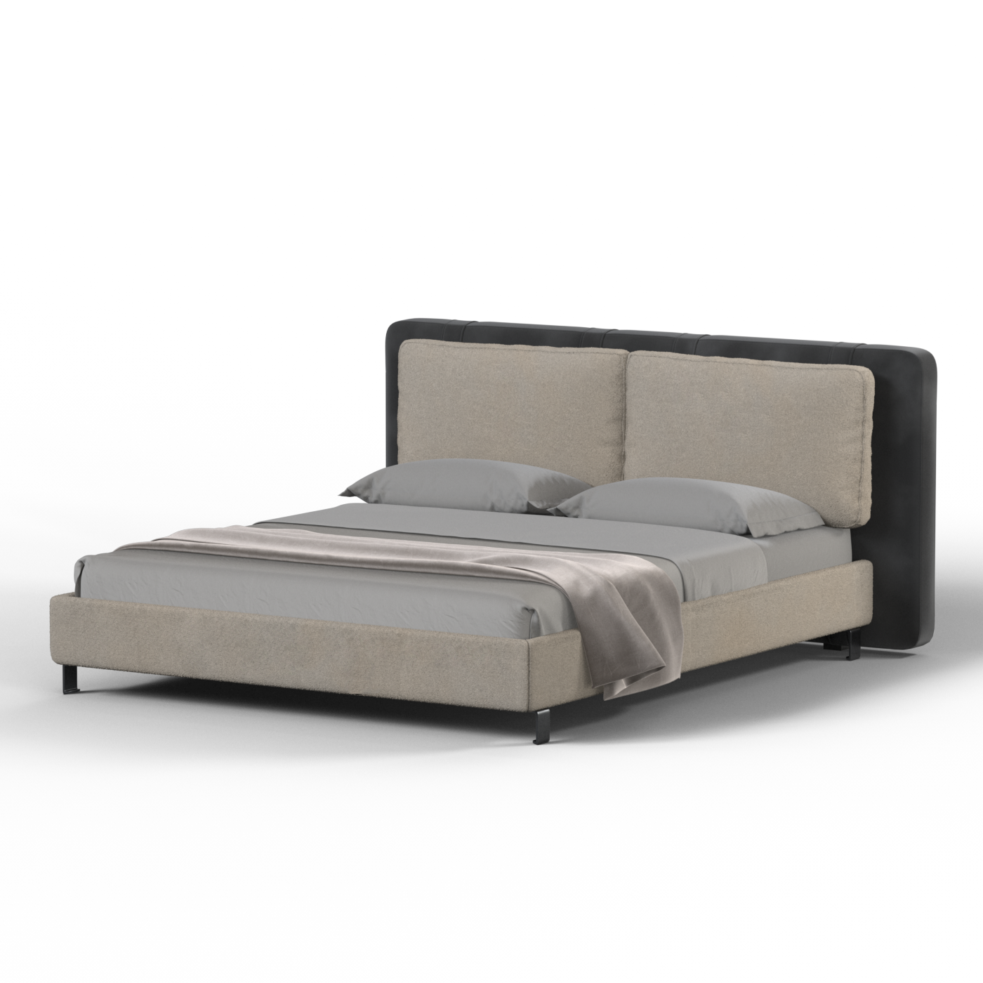 Giovanna Double Bed with Elegant Headboard