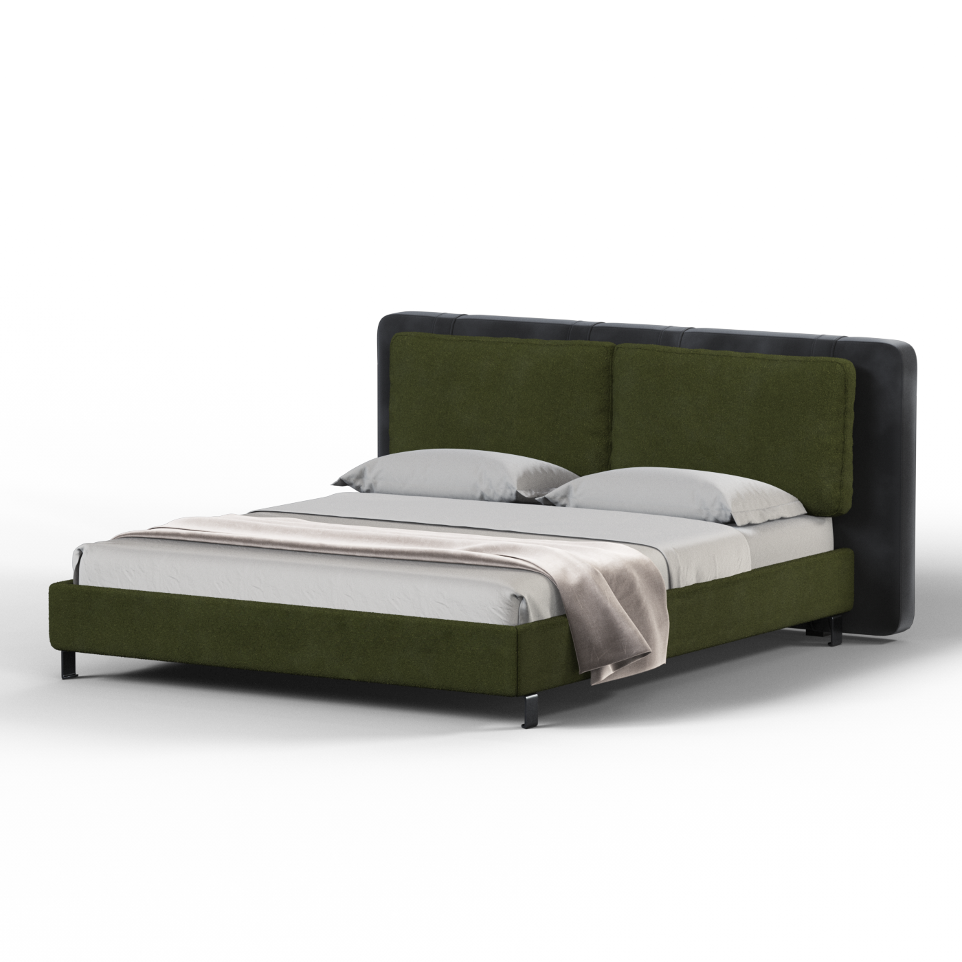 Giovanna Double Bed with Elegant Headboard