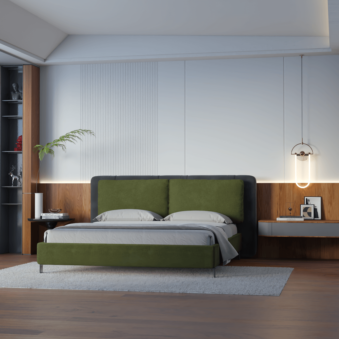 Giovanna Double Bed with Elegant Headboard