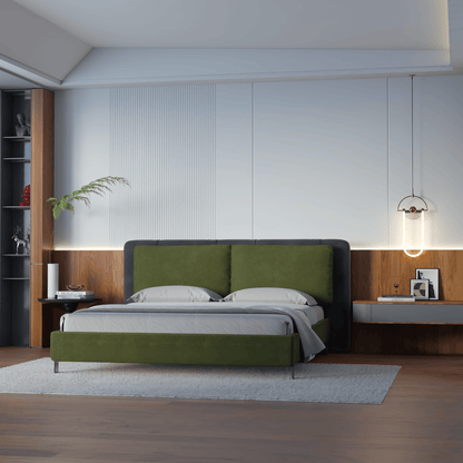 Giovanna Double Bed with Elegant Headboard